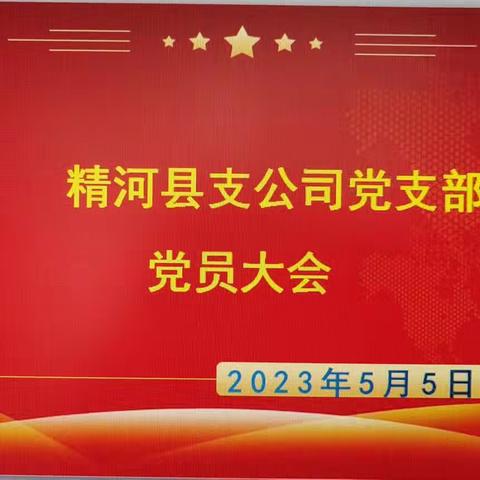 精河党支部党员大会