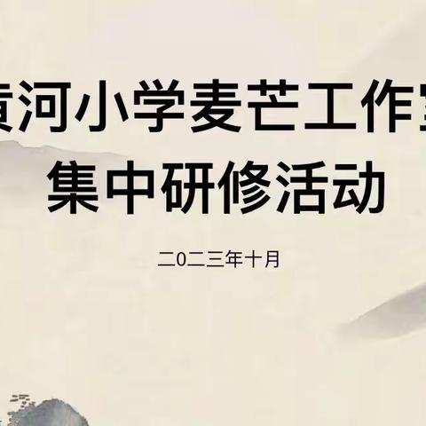 黄河小学麦芒工作室﻿10月份研修纪实