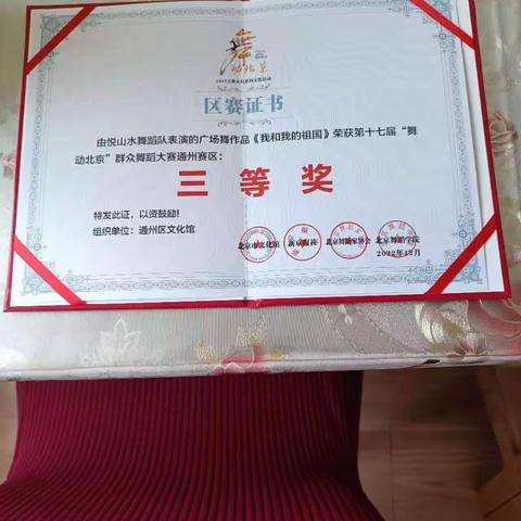 悦山水舞队获奖有感