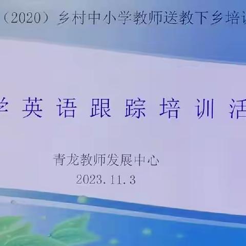 秉承英语学习活动观，赋能核心素养的发展——国培计划(2020) 乡村中小学教师送教下乡培训项目小学英语跟踪培训活动