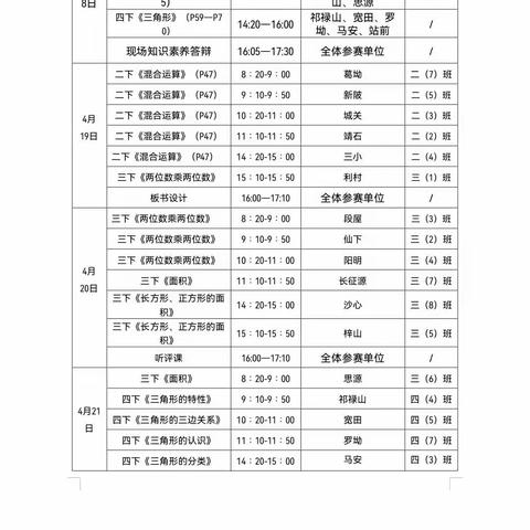 课赛促成长，精彩齐绽放          —于都县第三届数学素养大赛