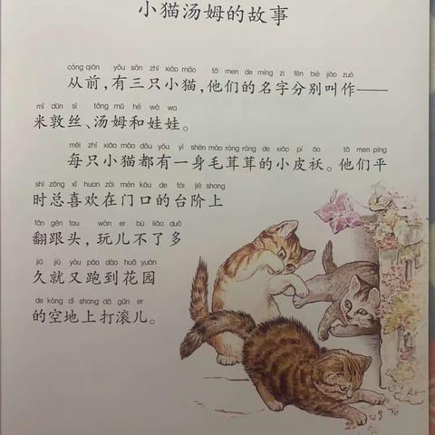 《小猫汤姆的故事》——兰亭分校一（1）班聂芮霖家庭读书会