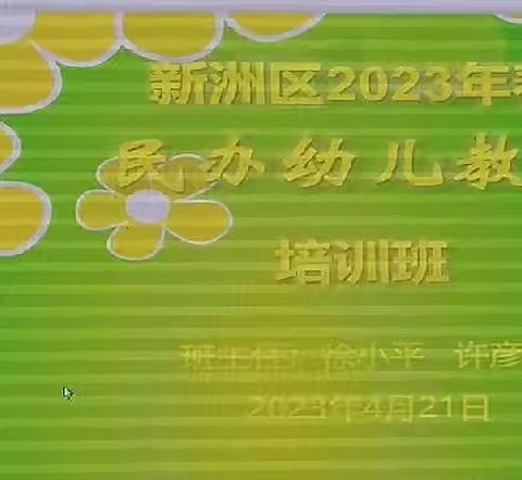 新洲区2023年春民办幼儿园教师培训心得