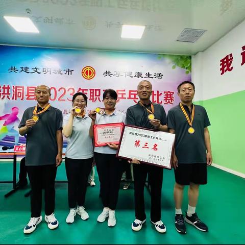 市场监管局在2023年职工乒乓球比赛中再获佳绩