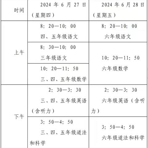 快乐暑假，安全不放假——腾桥镇中心小学2024年春季期末学业监测及暑假放假工作安排通知