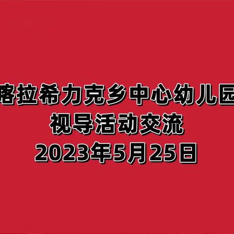 阿勒泰市喀拉希力克乡中心幼儿园视导活动