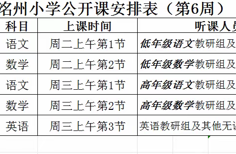 立足课堂  夯实教研——洺州小学公开课