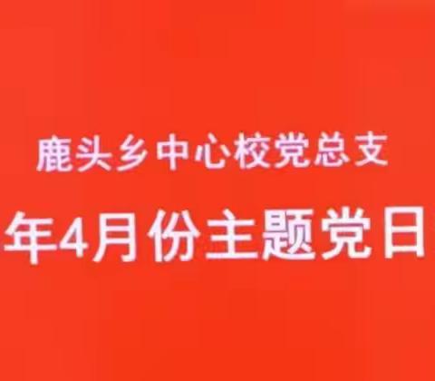 加强党建引领，夯实安全主体责任——鹿头乡中心校2023年4月份支部主题党日活动