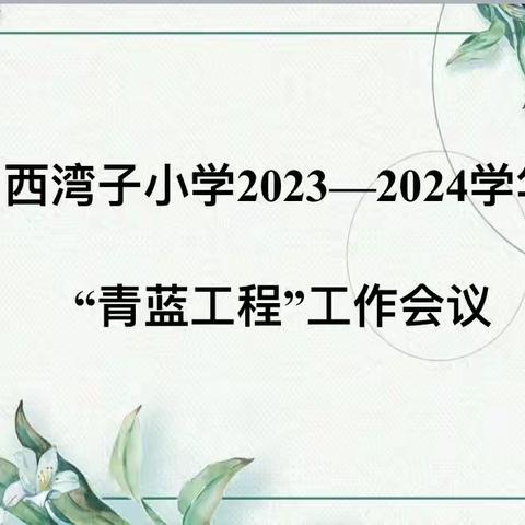 师徒结队，携手共进—崇礼区西湾子小学“青蓝工程”座谈会议