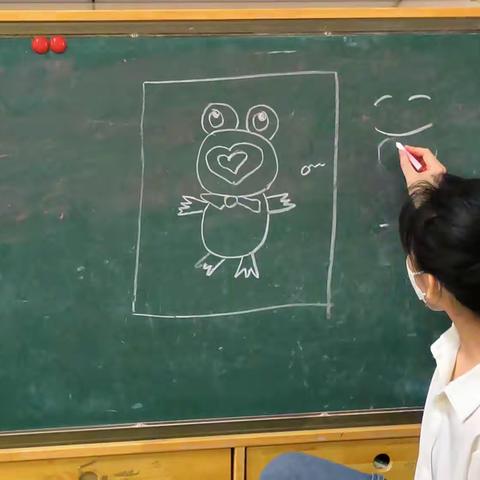 荔茵幼儿园课堂主题绘画《小青蛙》
