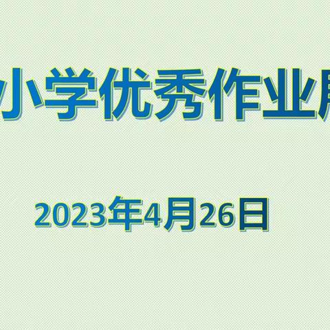 徐楼小学优秀作业展评