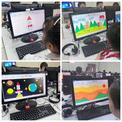 黄家沟实验小学三年级信息技术4月活动———我用电脑绘校园