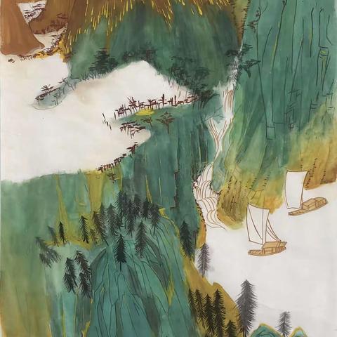 琼台师范学院美术学院美术学专业教学课业展示-2020级国画班《山水画(二)》