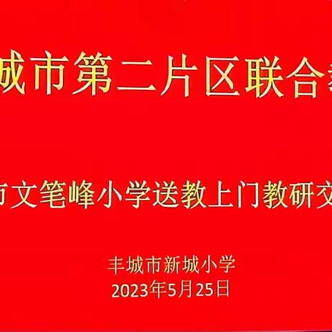 联片教研促成长，携手同行共发展——记丰城市第二片区联合教研“宜春市文笔峰小学送教上门教研交流活动”