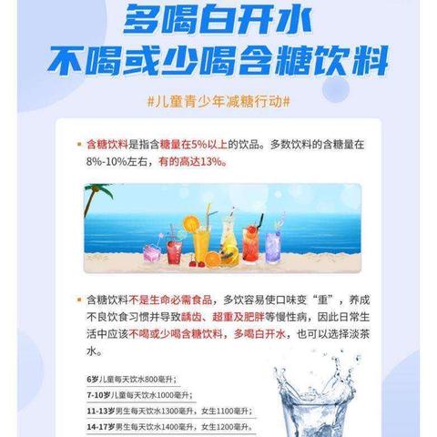 天穆小学附属幼儿园 ‍食品安全全民健康方式——减糖