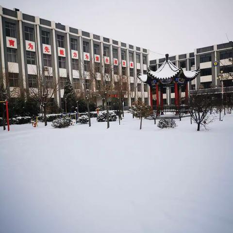 “以雪为令 迎雪而动”大城四中领导班子扫雪铲冰行动