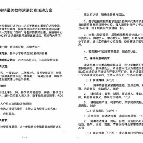 奋进新征程，志做大先生——鄢陵县安陵镇2023年“最美教师”评选活动纪实