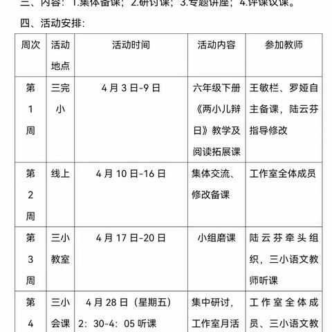 暖日晴风春正好 教研之花正盛开 ——记腾越中心学校语文工作室4月教研活动