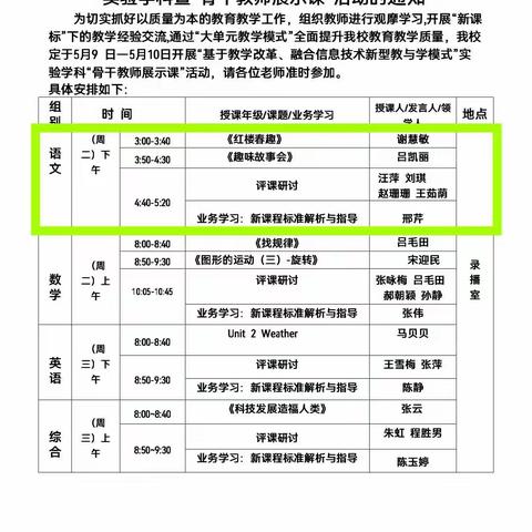 教研如花，馨香悠长——“基于教学改革、融合信息技术新型教与学模式”实验学科暨教师展示课活动（十一）