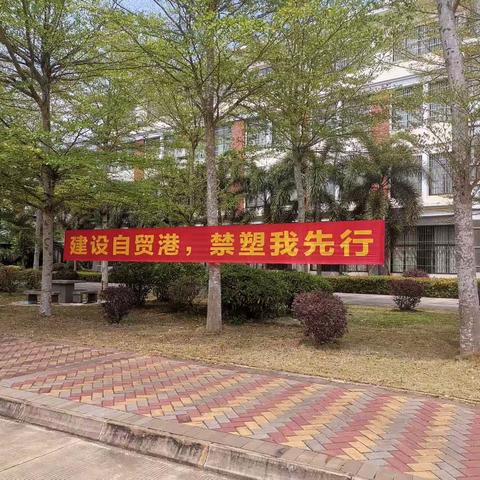 禁塑行动，保护环境——西南大学临高实验中学禁塑宣传