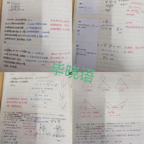 谷城阳光学校初中数学学生纠错本展评