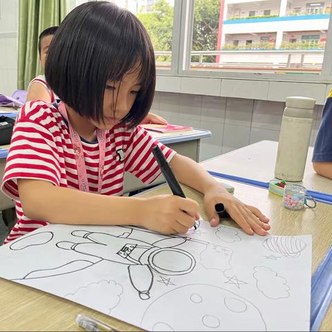 惠州市光彩小学课后服务绘画D班第十七周