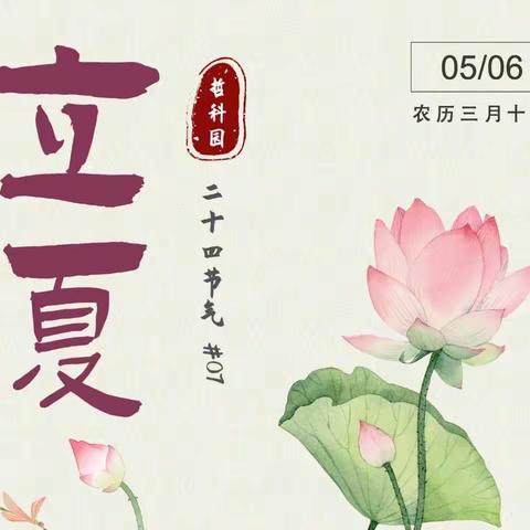 “立夏至，万物长”——桃洼学校幼儿园中二班二十四节气之“立夏”节气主题活动