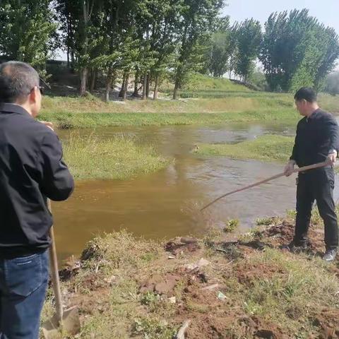 东杨庄镇开展河道卫生清理工作