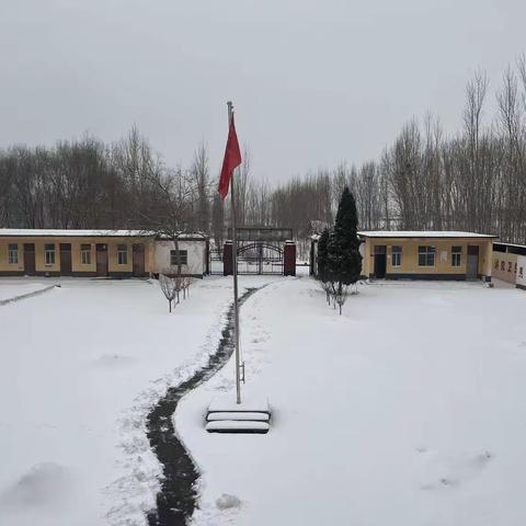 不畏严寒除积雪，家校合作暖心田——洪河屯乡崔未炉小学除雪掠影