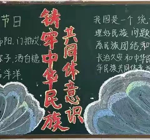 “铸牢中华民族共同体意识”——扎兰屯市第二中学班级黑板报比赛