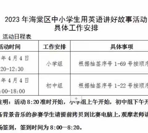 2023年三亚市海棠区进士中学用英语讲好故事比赛喜报