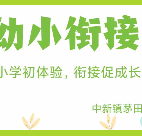 【小学初体验，衔接促成长】增城区中新镇茅田村幼儿园幼小衔接之走“近”小学