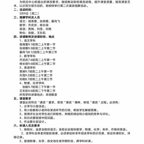 春日深耕研课堂 示范引领共成长——城关一初中第二次课改观摩活动