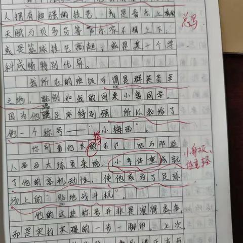 晒晒我们班的“牛人”作文评讲