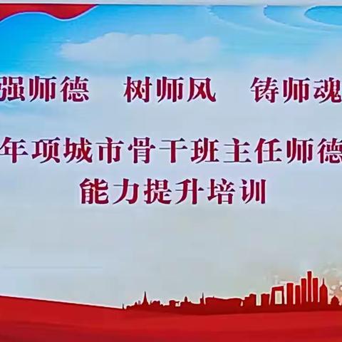 强师德   树新风   铸师魂   2023年项城市骨干班主任师德师风能力提升培训