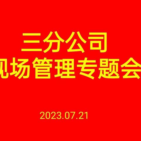 三分公司现场管理专题会