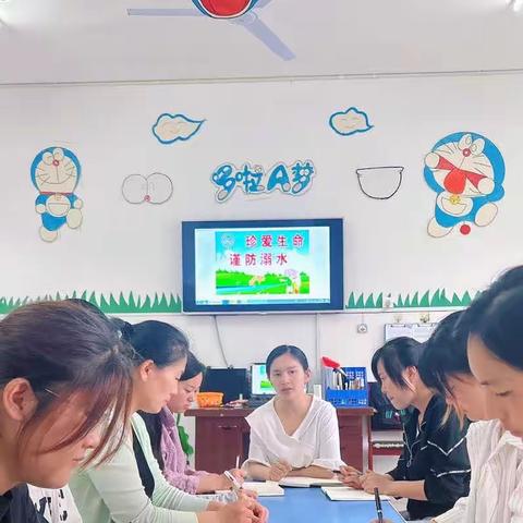 “安全童行，谨防溺水”——韩集镇中心幼儿园仇陶分园防溺水演练