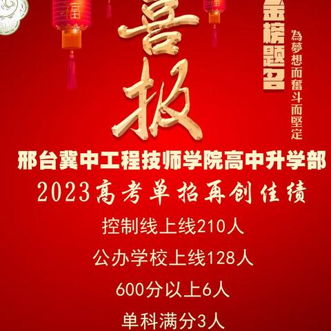 喜报！祝贺我校学生2023届高考再创佳绩