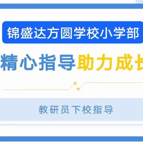 把脉明方向 指导促前行——教研员入锦盛达方圆学校驻校指导