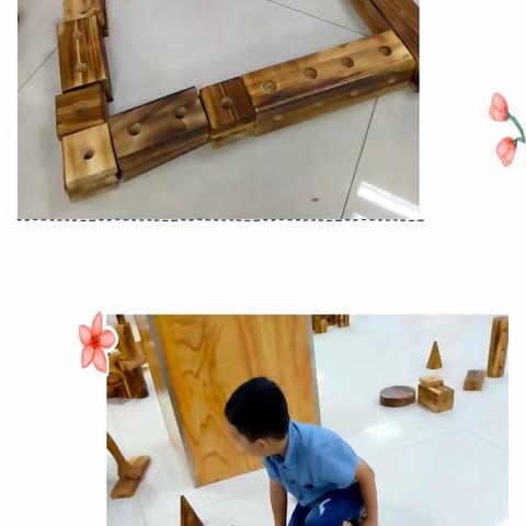 炭烧积木 滋润童心～～～汇佳英才幼儿园大三班幼儿炭烧积木初探索
