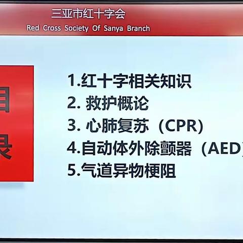 2023年6月10三亚红十字应急救护培训