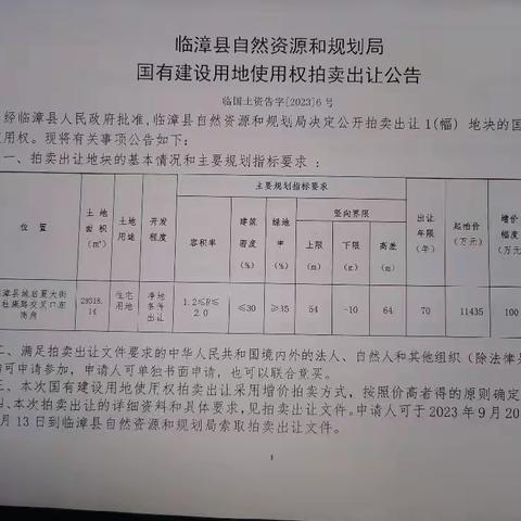 2023年10月16日在国有土地资源交易中心参加土地拍卖会