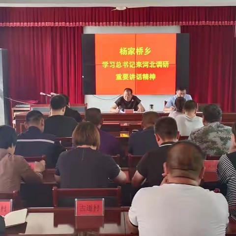 杨家桥乡认真学习贯彻习近平总书记河北考察时的重要讲话精神