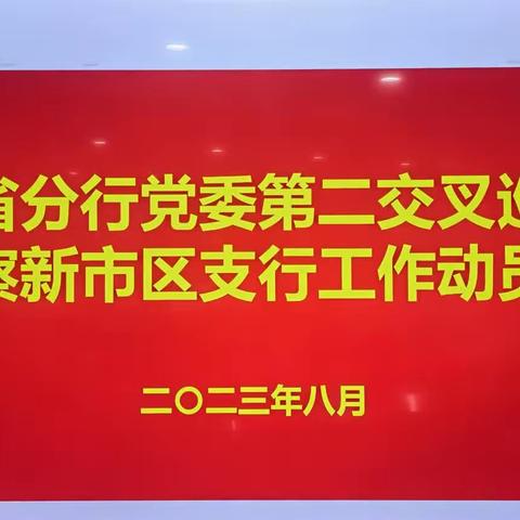 省行党委第二交叉巡察组召开巡察新市区支行工作动员会