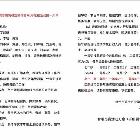 五月激情唱红歌    一片赤诚献给党—赣州市第十五中学助力“双减”合唱比赛