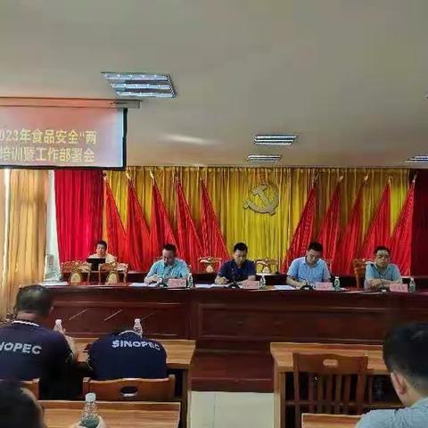塔洋镇组织辖区村委会、各相关企业、商铺召开食品安全、安全生产培训暨“两个责任”工作部署会议