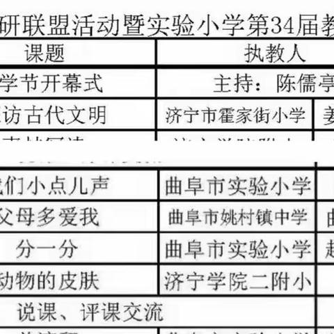 落实教学评一体化  聚焦学科核心素养——曲阜市实验小学第34届教学节高效课堂展示周