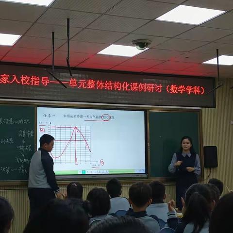 皇冠中学专家入校指导——数学学科单元整体结构化课例研讨