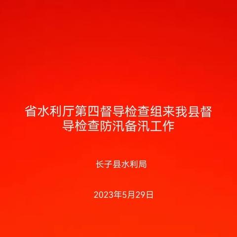 省水利厅第四督导检查组来我县督导检查防汛备汛工作