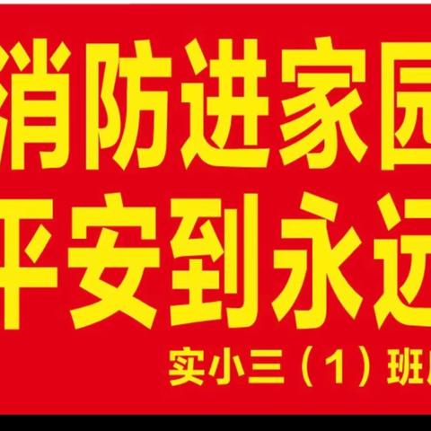 消防进家园 平安到永远—实验小学三（1）追光中队红领巾小队安全实践活动